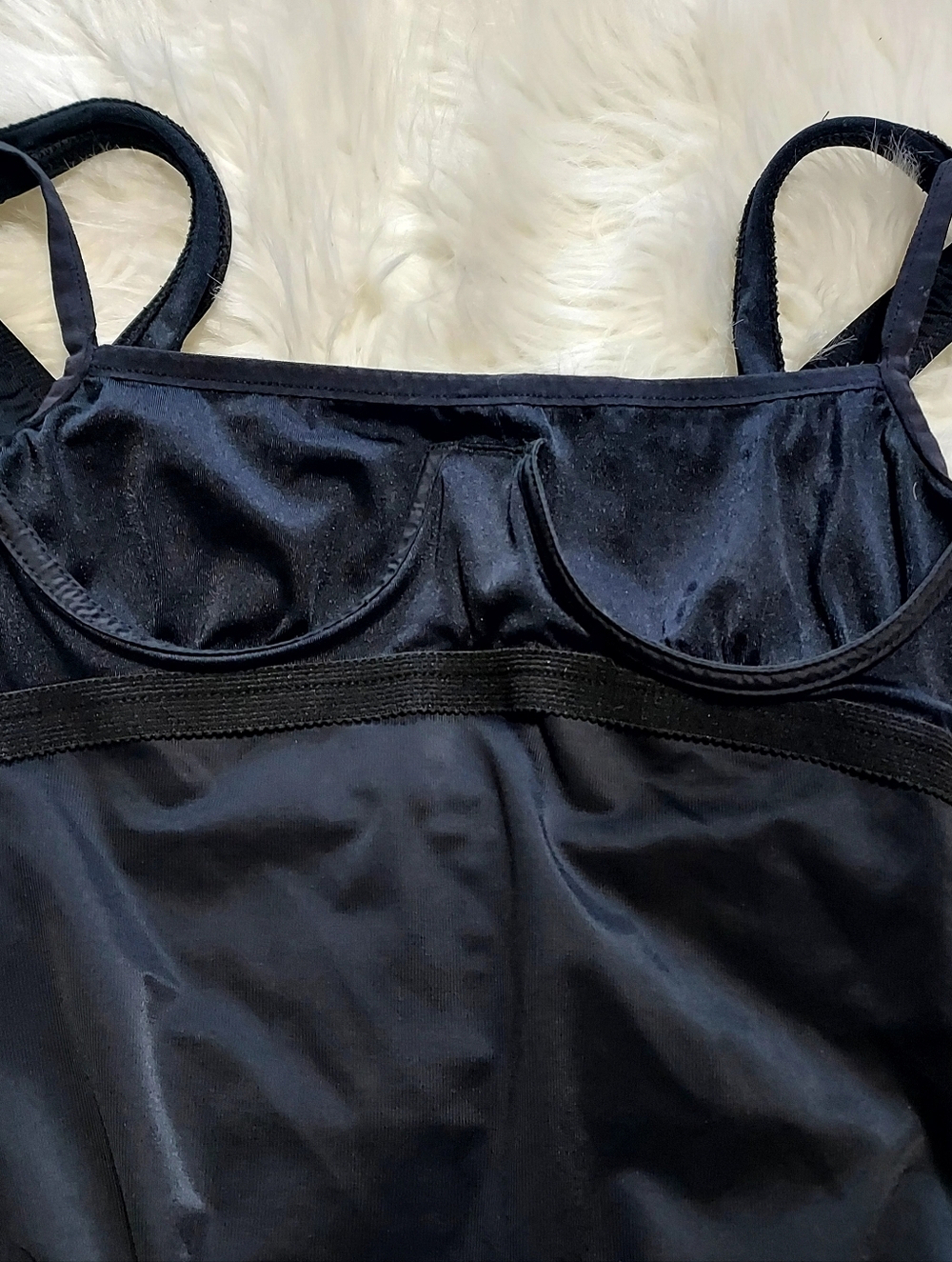Miraclesuit Black Square Neck One-Piece Wired  Swimsuit with Side Ruching Sz-8 - Picture 7 of 11